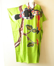 KB442 Toucan Batik Hand Painted Kaftan Caftan Kimono Hippy Maxi Dress up... - £23.62 GBP