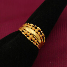 22k Seal Truthful Gold Band Rings Size US 7.75 Grand Daughter Old Style Jewelry - £546.93 GBP