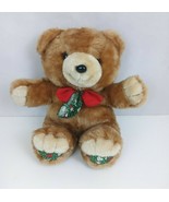 Vintage Cuddle Wit Teddy Bear With Christmas Bow 14&quot; Plush - $23.08 CAD