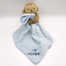 Carters Monkey Lovey Rattle Head I Love Mommy Minky Dot Security Blanket Soother - £7.89 GBP