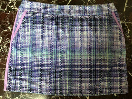 NWT Ladies EP PRO NY PURPLE PLAID Knit Golf Skort - size XXL LILAC MIST - $34.99