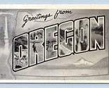 Large Letter Greetings From Oregon OR UNP Graycraft Postcard F19 - $9.76