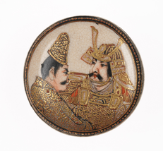 c1900 Japanese Satsuma Samurai brooch pin pin - £260.94 GBP