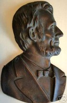   Abraham Lincoln Brass Plaque Bust - £118.14 GBP