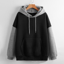 Pink work Hooded Hoodies Women Pocket Loose Pullover Woman Harajuku Hoody Fashio - £53.62 GBP