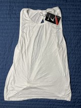 NWT Bestisun Black Ribbed Workout Tank Top Crisscross Open Back Size Med... - $15.00