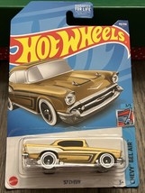 Hot Wheels &#39;57 Chevy (Gold) 44/250 2022 HW CHEVY BEL AIR 3/5 in box - $5.90