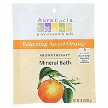 NEW Aura Cacia Sweet Orange Mineral Bath Aromatherapy 2.5 Oz Pack of 1 - £6.72 GBP