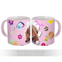 Dog : Gift Mug Pet Animal Puppy Funny Cute Pink Polka Dots - £12.91 GBP