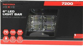 Nitro 4X4 6&quot; LED 7200 Lumens 72 Watts Strobe Light Bar Waterproof Up To ... - £41.46 GBP