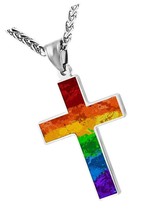 Cool Design LGBT Splatter Rainbow Flag Zinc Alloy - £55.77 GBP