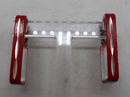 Vtg Red and Silver Rectangle Hoop Earrings Made in Hong Kong MCM - $12.00
