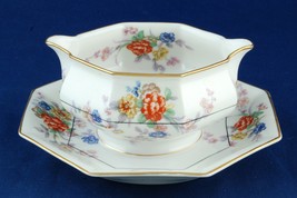 Theodore Haviland Jewel Gravy Boat Attached Underplate Limoges White Rim... - £18.79 GBP