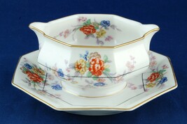 Theodore Haviland Jewel Gravy Boat Attached Underplate Limoges White Rim Unused - £18.74 GBP