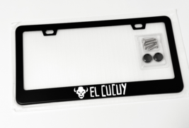 El Cucuy Racing Boogeyman Monster Black Metal License Plate Frame Tag - £18.23 GBP
