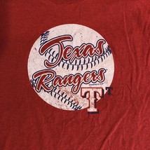 Texas Rangers XL Red Genuine Merchendise T-Shirt Logo Baseball MLB - $11.29