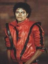 Michael Jackson Thriller Red Genuine Leather Biker Motorcycle Stylish Jacket - £95.80 GBP