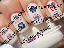 40 UNIVERSITY OF ARIZONA WILDCATS LOGOS》10 Different Designs《Nail Art De... - $18.99