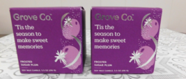 LOT 2 Grove Co. Candles Christmas Ltd Edition Frosted Sugar Plum Soy Wax - £11.93 GBP