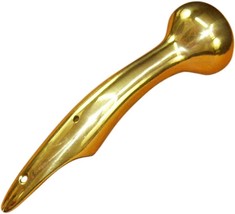 Traditional Solid Brass Walking Stick Cane Handle with 8&quot; Long 3 Hole Model Clas - $26.73