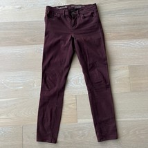 Madewell Skinny Skinny Ankle Pants Jeans Maroon Burgundy Red sz 26 - £26.66 GBP