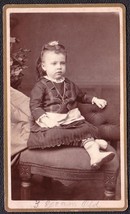 Mary Lois Means Carte de Visite CDV Photo of Little Girl - Richmond, Indiana - £13.76 GBP