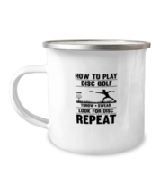 12oz Camper Mug Coffee Funny How To Play Dics Golf throw swear  - £19.73 GBP