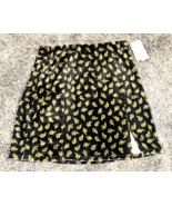 BP Miniskirt Womens Small Black Yellow Roses Velvet Velour Skirt Nordstr... - £14.81 GBP