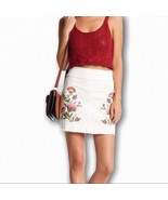 Jealous Tomato White Denim Embroidered Skirt Small - $28.05