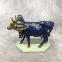 Cow Parade Tutancowmon #9126 King Tut Egypt Blue &amp; Gold 2000-Loose - $13.71