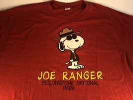 Vintage Snoopy T-Shirt Joe Ranger Yellowstone National Park 4XL (2XL/3XL) - £31.02 GBP