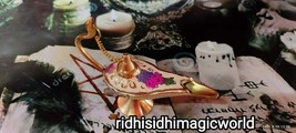 Luck Attracting Blessed Genie Lamp Talisman - Happiness Wealth Love Wishes - $78.85