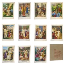 1962 Concordia Bible Teaching Pictures Leslie Benson Complete Set VTG Jesus Art - £73.00 GBP