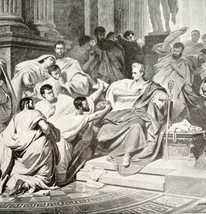The Ides Of March Print Of Engraving Victorian 1894 Art DWT2 - £32.47 GBP