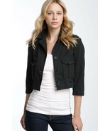 James Perse  WNW2421 Cropped Military Jacket Sz 3 US 6-8 Black - $115.63