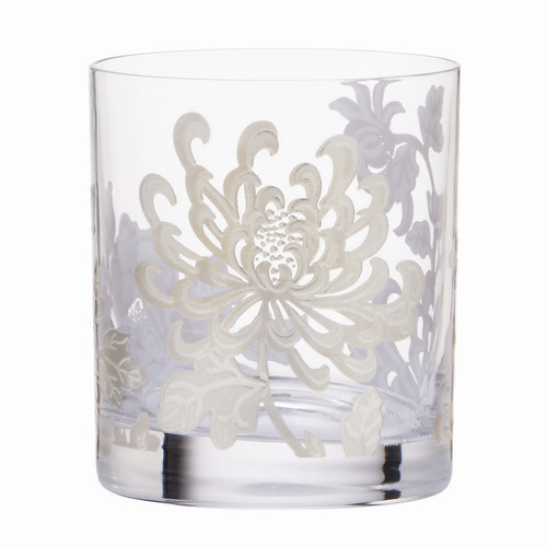 Marchesa by Lenox Painted Camellia Crystal Double Old Fashioned Glass - $89.92