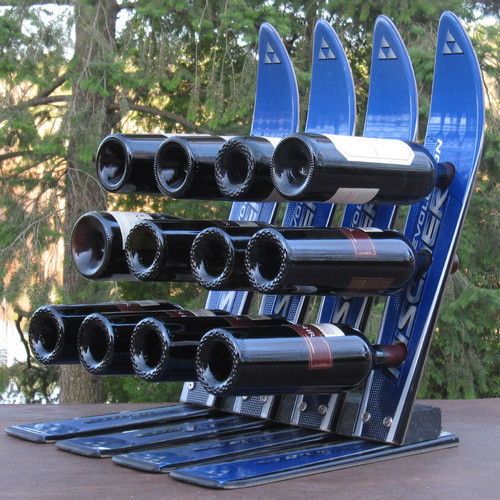 Ski Chair Snow 12 Bottle Tabletop Wine Rack - $299.92