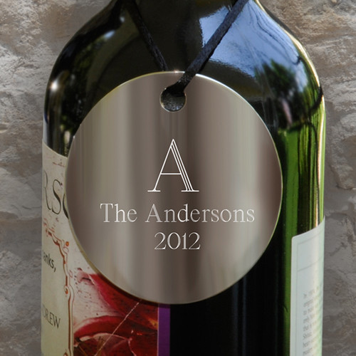 JDS Personalized Gift Monogram Wine Bottle Medallion (Set of 2) - $31.02