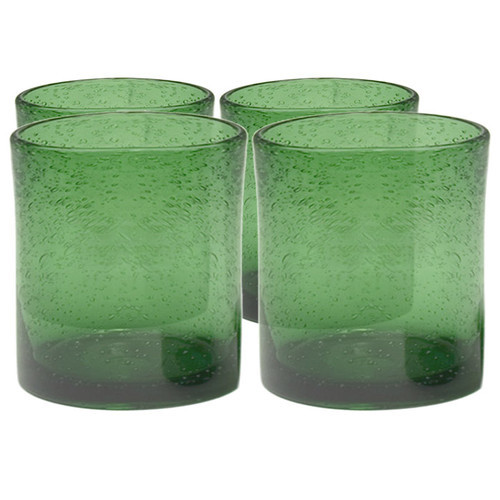 Artland Iris Double Old Fashioned Glass in Green (Set of 4) - $50.98