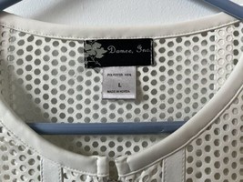 Damee Inc. White Feels Like Leather Jacket Gorgeous Size Large - £69.89 GBP