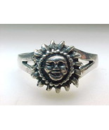 SUN STERLING SILVER RING - Size 10 1/4 - £30.05 GBP