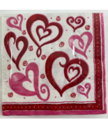 Vintage 20 Valentine Fancy Heart 2 Ply Beverage Napkins Krista Hamrick NEW - $10.88