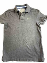 Abercrombie &amp; Fitch Shirt Medium Blue Polo Striped Muscle Fit Preppy - $9.88