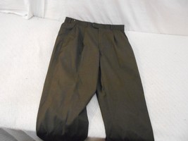 Pleated dress pants slacks PERRY ELLIS Brown Mens Men&#39;s 34x30 34 x 30 41154 - £20.64 GBP