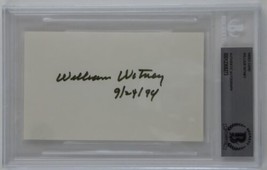William Witney Signed Slabbed 3x5 Index Card Beckett COA Film/TV Director - $39.59
