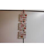 Greenbrier &quot;Peace, Joy, Believe&quot;  16X5&quot; Hanging Press Wood Wall Door Sig... - €10,27 EUR