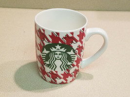 Starbucks Hounds-Tooth Plaid Coffee Mug 2017 Red White Mermaid Siren 10 Fl. Oz. - £7.87 GBP