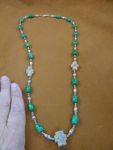 (CR510-12) 3 Fairy Stone CHRISTIAN CROSS Lucky Crystal 28&quot; turquoise nec... - $124.34