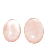 60.6 CT Natural Cabochon Rose Quartz Gemstone 2 pcs Oval Loose Stone for... - £9.43 GBP