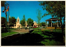Albuquerque New Mexico Old Town Plaza San Felipe de Neri Church Vintage Postcard - £7.49 GBP